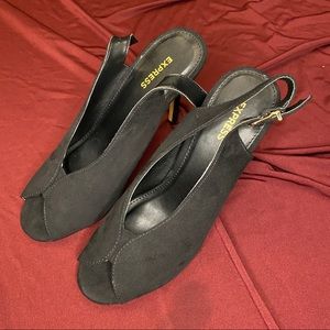 EXPRESS suede peep-toe high heel size 9 Suede